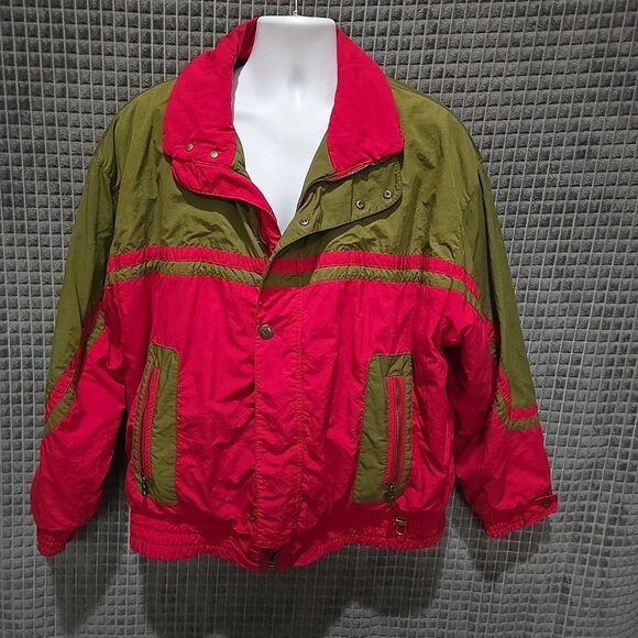 VTG Bogner Winter Ski Jacket Sz44 Oversized 4XL Insulated Puffer Red Green *READ - Picture 3 of 12